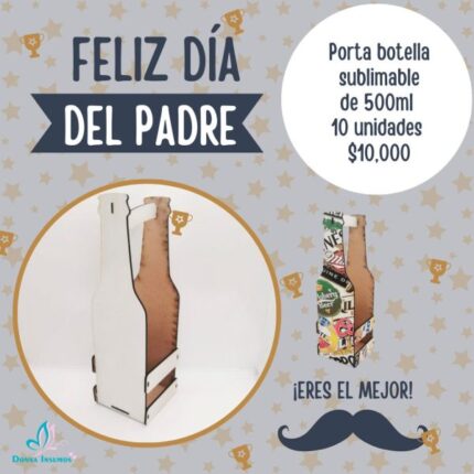 Porta botella sublimable mod 1 10 unidades