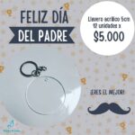 Llaveros acrilicos  12 unidades Papá