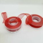 Cinta transparente roja