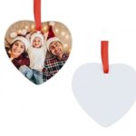 Colgante de corazon en acrilico sublimable 12 unidades