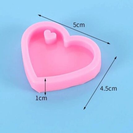 Molde de llavero en corazón 5x4cm
