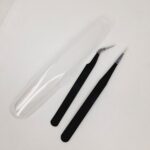 Pinzas de presicion negras 2 unidades en caja