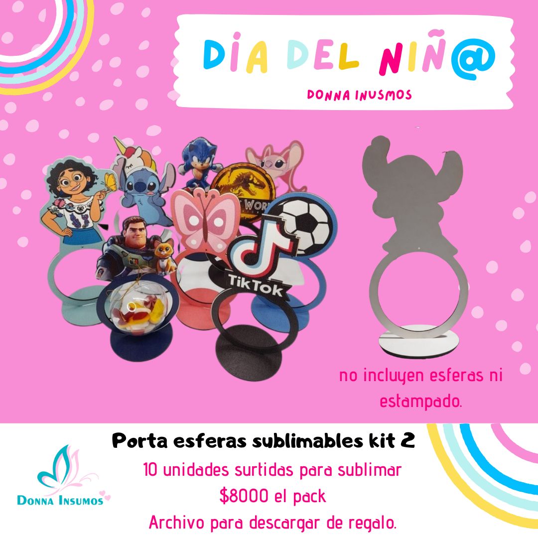 Porta esferas sublimables mdf animados 2 - Imagen 1