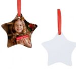 Colgante de  estrella  en acrilico sublimable 12 unidades