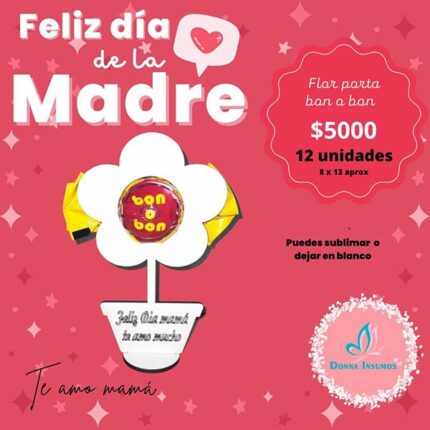 Flor para bono o bon 12 unidades