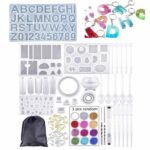 kit 9  molde + 1 litro de resina