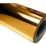 Vinilo decorativo espejo dorado