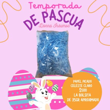 Viruta de papel rellenable celeste