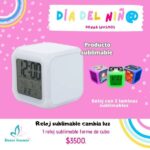 Reloj led luz colores sublimable