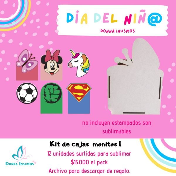 Post de Instagram para Juguetería Tienda de Juguetes para niños, Promoción para Negocio Infantil, Alegre, Colorido, Rosa (4) Cajas sublimables animadas 12 unidades - Imagen 1