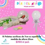 Paletas dulceras 10 unidades 7cm