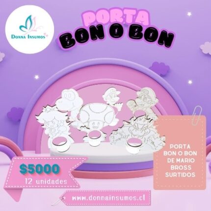 Porta bon o bon de super Mario 12 unidades