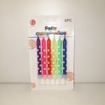 Velas de colores 6 unidades