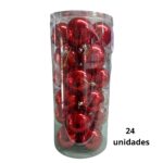 Esferas rojas brillantes  
24 unidades
