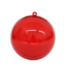 1000146810.jpg Esferas rellenables de 8cm rojas transparentes 10 unidades - Imagen 1