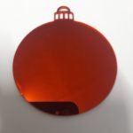 Esfera espejo rojo 12 unidades 7cm