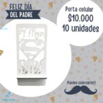 Porta celular mejor papá 10 unidades