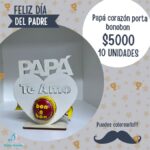 Porta bonobon Papá corazón  10unidades