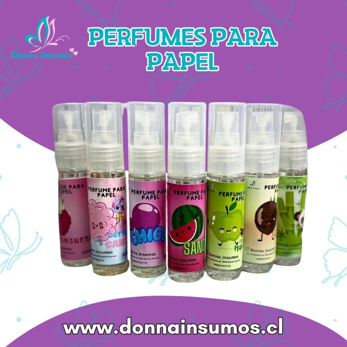 Post para Instagram Oferta Papelería Ilustrado Morado Perfumes de papel 35 ml - Imagen 1