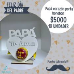 Porta bonobon Papá corazón 10unidades