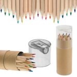 Caja de lápices 12 colores mas saca punta