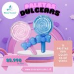 Paletas dulces 12 unidades por color