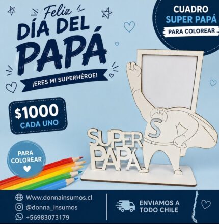 Cuadro super papá cara