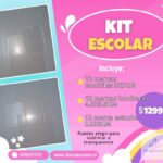 kit escolar 36 piezas de acrilico