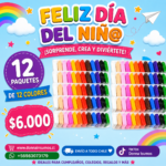 Masas 12 colores (12 paquetes )