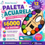 Paleta de acuarela 12 unidades