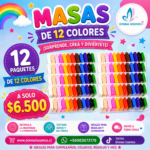 Masas 12 colores (12 paquetes )