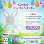 Conejo porta esfera 
10 unidades + esferas