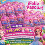 Huevos sorpresa de chocolate 
24 unidades