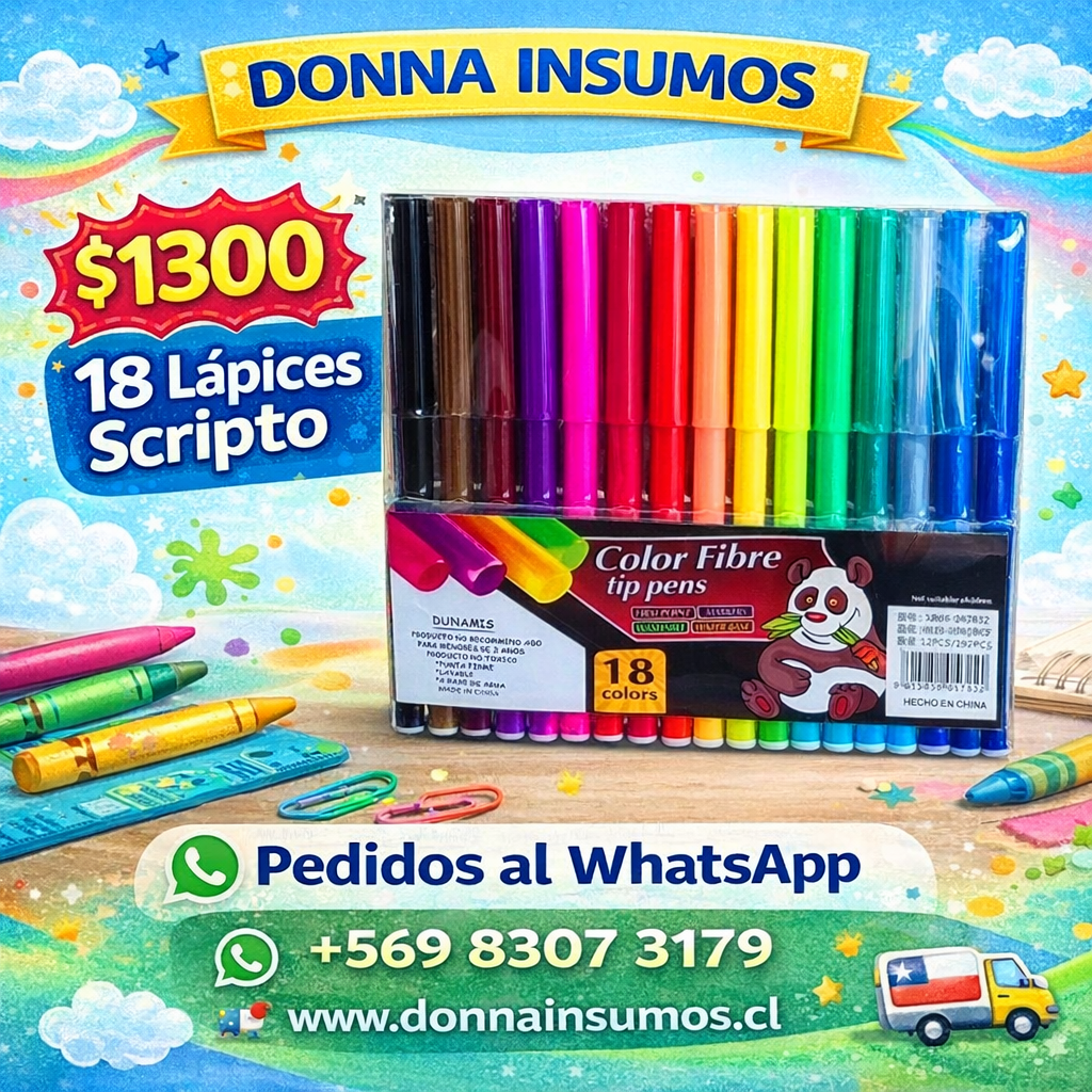 2026/03/1000616892-1.png Lapiz scripto 18 colores - Imagen 1