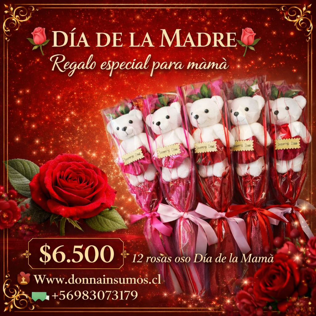 2026/04/1000659144.png Flor con oso surtidos
12 unidades - Imagen 1