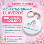 Chapitas llavero 
100 unidades 58mm