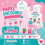 Papel encogible 
10 laminas blancas