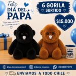 Peluche de gorila 30cm
6 unidades negro y café