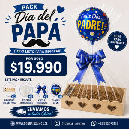 Pack bandeja corazón 
12 unidades