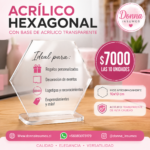 Galvano hexagonal 10 cm aprox
10 unidades