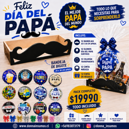 Pack bandeja  bigote 
12 unidades