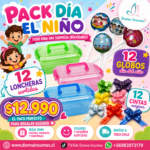 Pack loncheras colores 
20x11x15 cm
