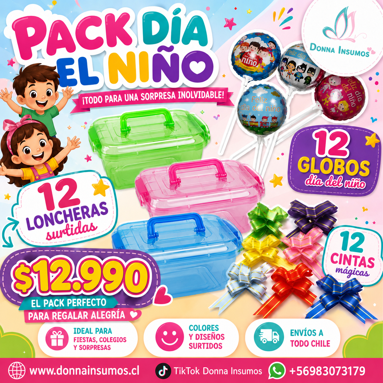 2026/06/1000781624.png Pack loncheras colores
20x11x15 cm - Imagen 1