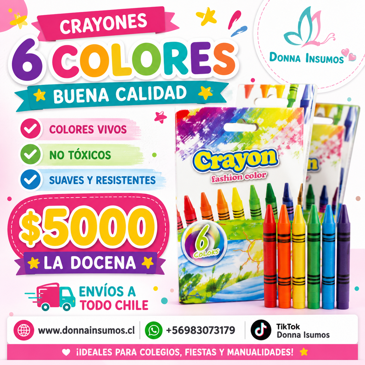 2026/06/1000781668.png Crayones 6 colores
12 cajas - Imagen 1