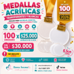 Medallas Blancas 100 sin dije
