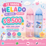 Vasos helado 
450ml 12 uni