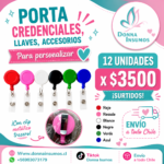 Porta credenciales 
yoyo 12 unidades