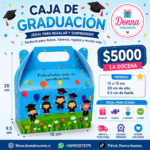 Cajas celestes graduación 
12 unidades