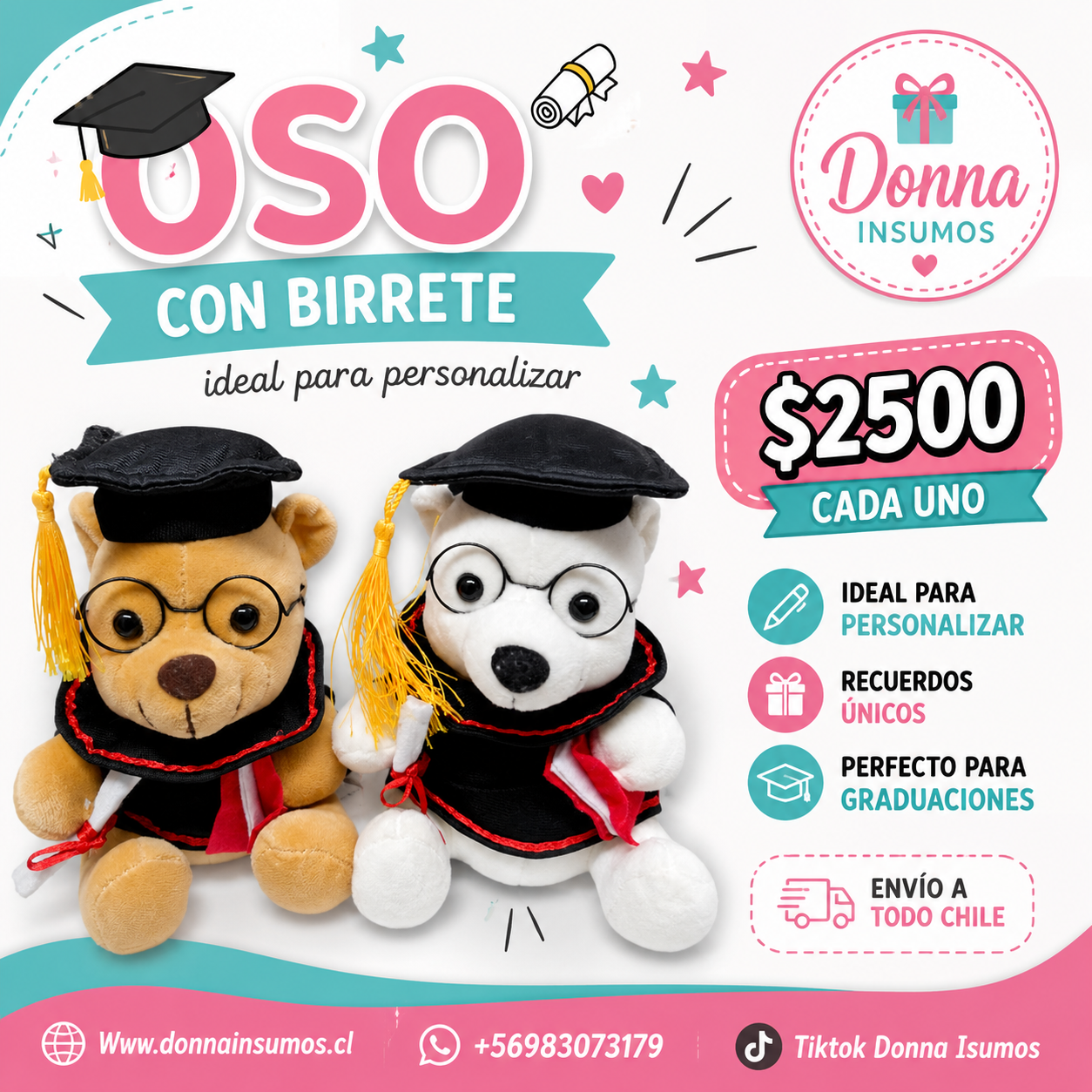 2026/07/1000816929.png Osos para personalizar
de 25cm - Imagen 1