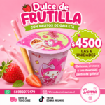 Dulce de frutilla con palitos 
de galletas 6 unidades